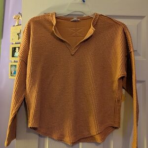 Blu Pepper Textured Tan Sweatshirt